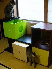 猫用ステップ付家具Jiino2007-3